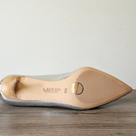 Lauren Ralph Lauren Women's Lanette Pointed Toe Pumps Size 9.5 Silver NWT - Picture 7 of 8